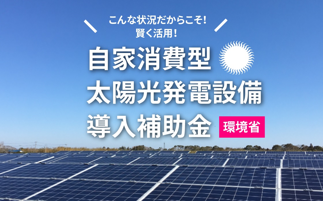要チェック 環境省 自家消費型太陽光発電導入補助金 始まっています 株式会社エコ プラン