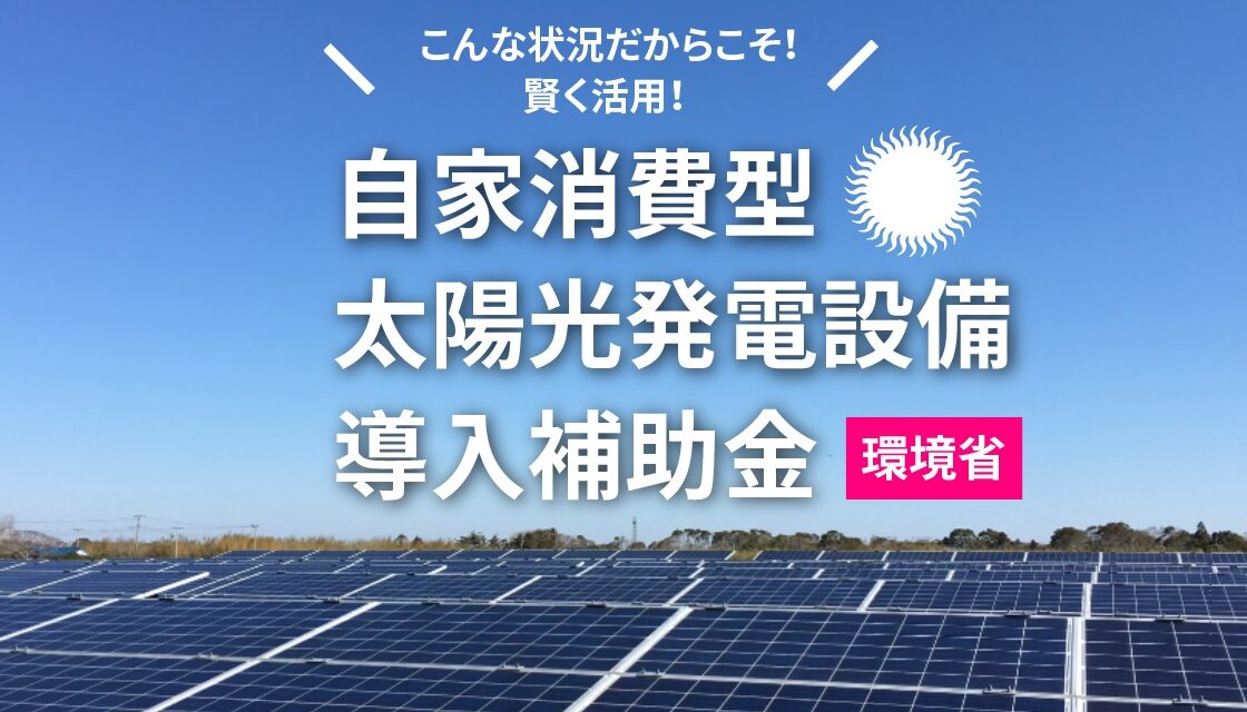 自家消費太陽光発電補助金