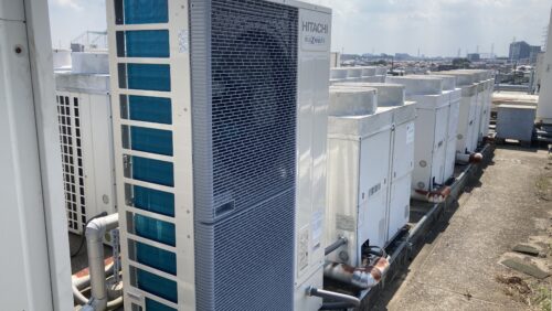 空調機更新工事　学校／千葉県流山市