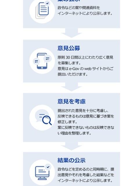 パブリックコメント　フロー