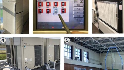 空調機新設工事　学校体育館／東京都世田谷区