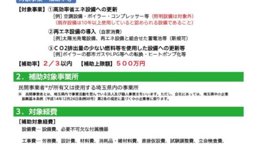 【埼玉県】令和4年度 CO2排出削減設備導入事業（緊急対策枠）