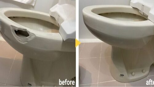 浴室便器の補修工事　ホテル／千葉県