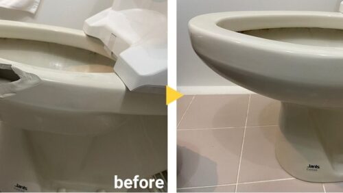 浴室便器の補修工事　ホテル／千葉県