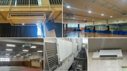 学校法人専修大学松戸高等学校 様　体育館空調機新設工事／千葉県松戸市