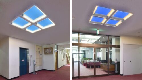 千葉学芸高等学校 様　照明更新工事　学校／千葉県東金市