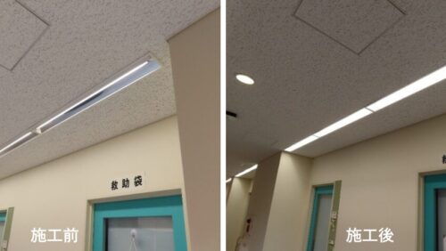 淑徳大学千葉第二キャンパス様　照明更新工事　学校／千葉県千葉市中央区